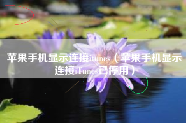 苹果手机显示连接itunes(苹果手机显示连接iTunes已停用)